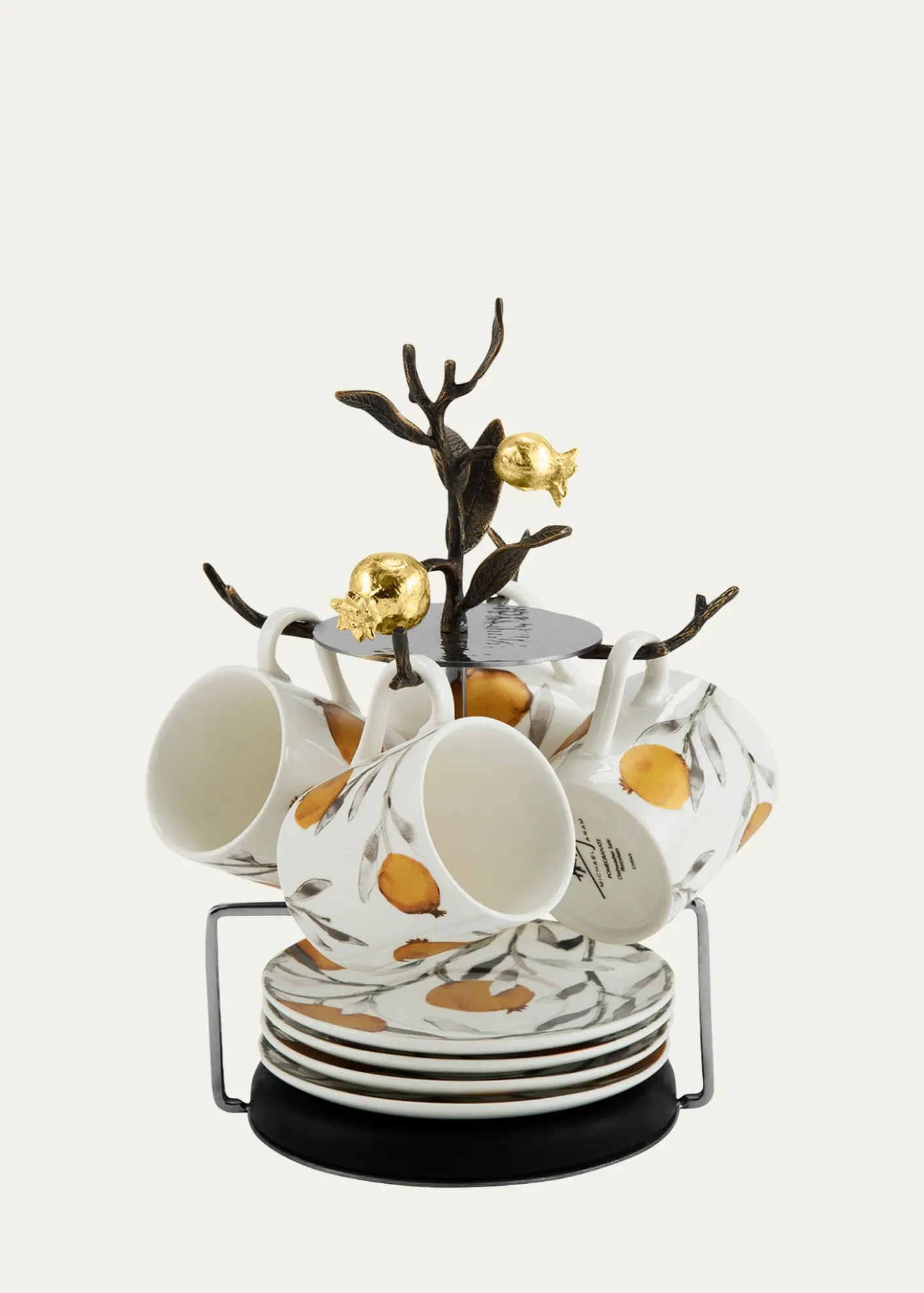 Michael AramPomegranate Demitasse Set with Stand