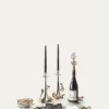 Michael AramTwo Gold Orchid Taper Candleholders
