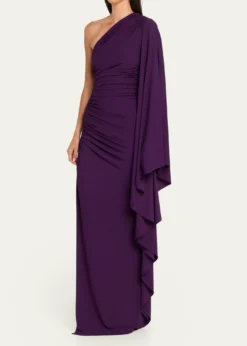 Michael Kors CollectionDraped One-Shoulder Column Gown