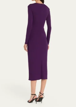 Michael Kors CollectionDraped Deep V-Neck Midi Dress
