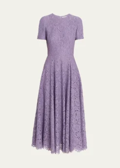 Michael Kors CollectionFloral Lace A-Line Midi Dress