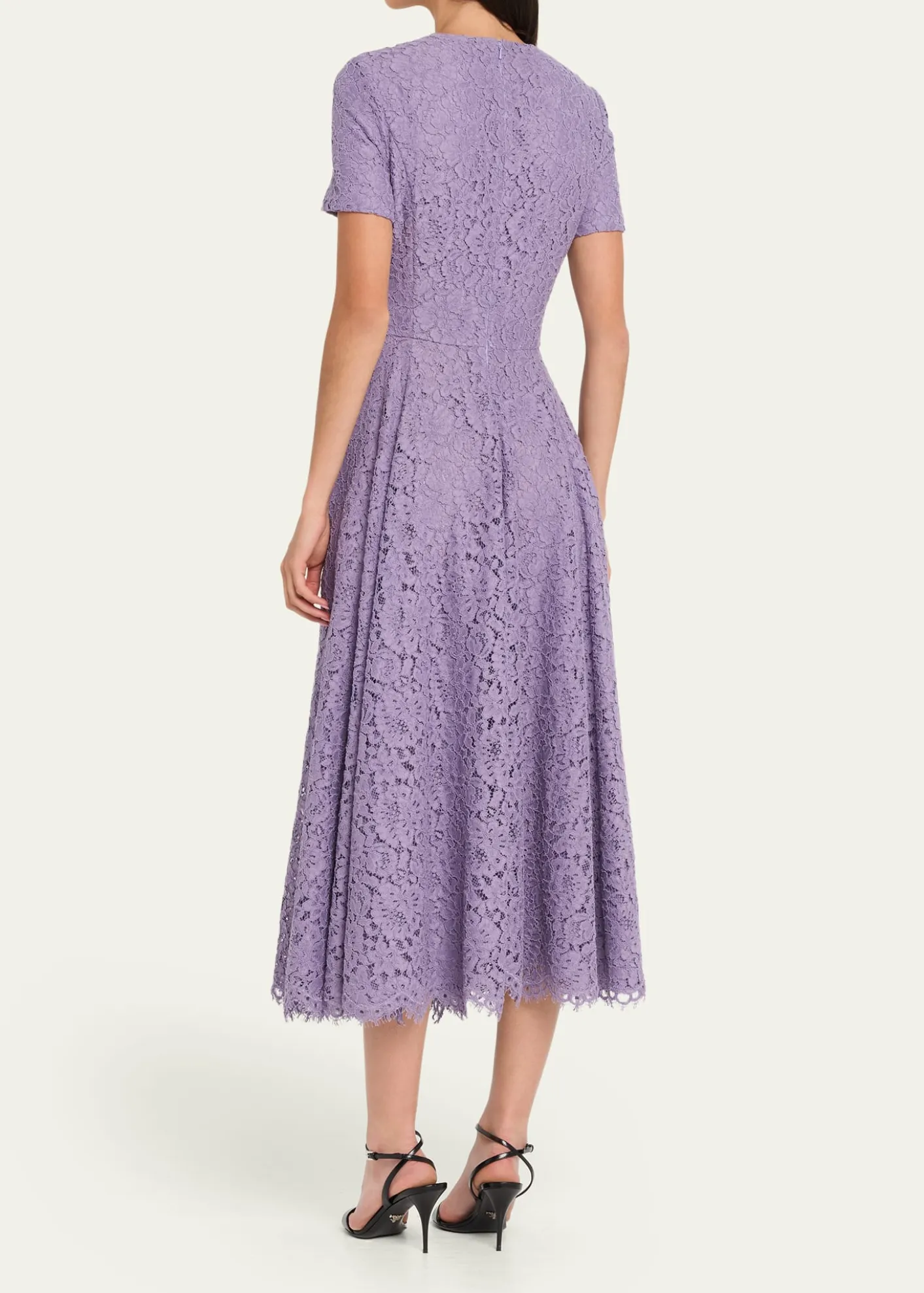 Michael Kors CollectionFloral Lace A-Line Midi Dress