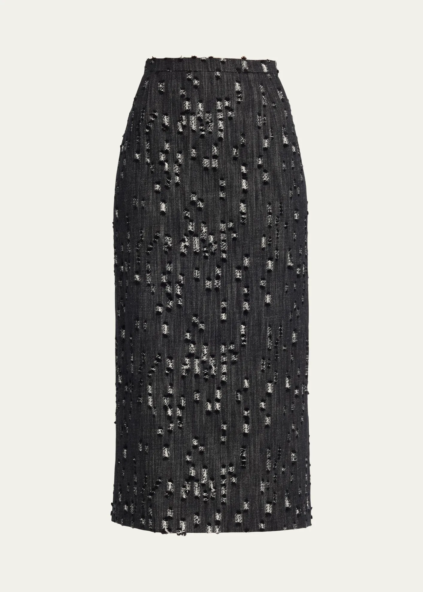 Michael Kors CollectionFrayed Denim Midi Pencil Skirt