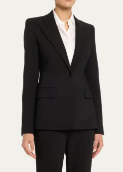Michael Kors CollectionGeorgina One-Button Wool Blazer