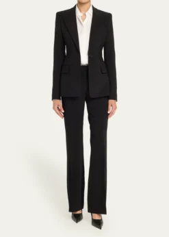 Michael Kors CollectionGeorgina One-Button Wool Blazer