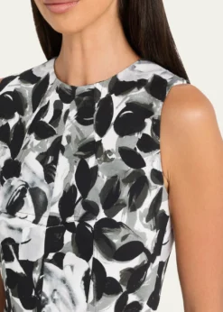 Michael Kors CollectionSleeveless Floral-Print Column Midi Dress