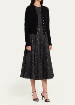 Michael Kors CollectionSleeveless Sequin Cotton Midi Dress