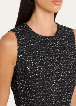 Michael Kors CollectionSleeveless Sequin Cotton Midi Dress