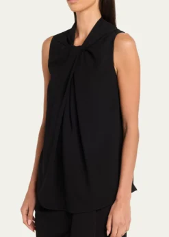 Michael Kors CollectionSleeveless Knotted Wool Shell