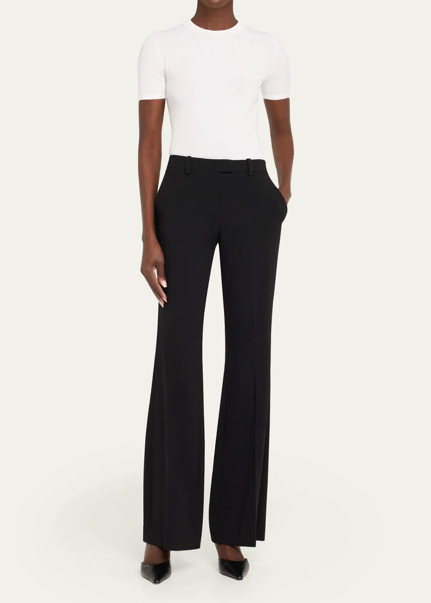 Michael Kors CollectionStretch Viscose Short-Sleeve Sweater