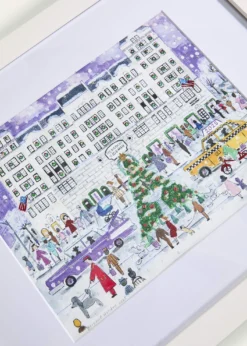 Michael Storrings"Bergdorf Holiday Store" Framed Print