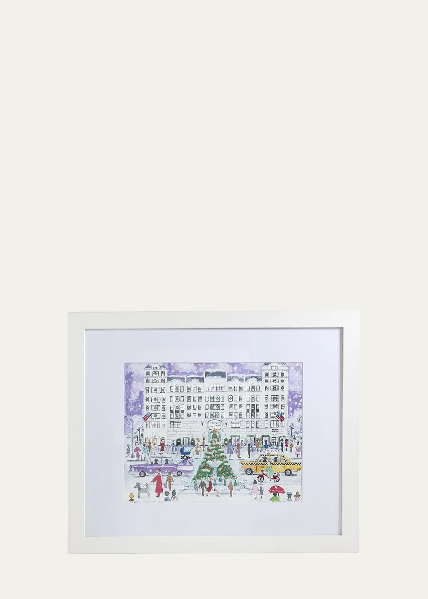 Michael Storrings"Bergdorf Holiday Store" Framed Print