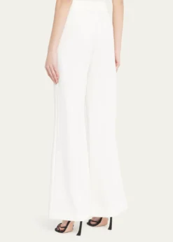 MillyNash High-Rise Wide-Leg Cady Pants
