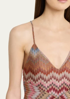 MissoniMulticolor Snake Chevron Sleeveless Gown