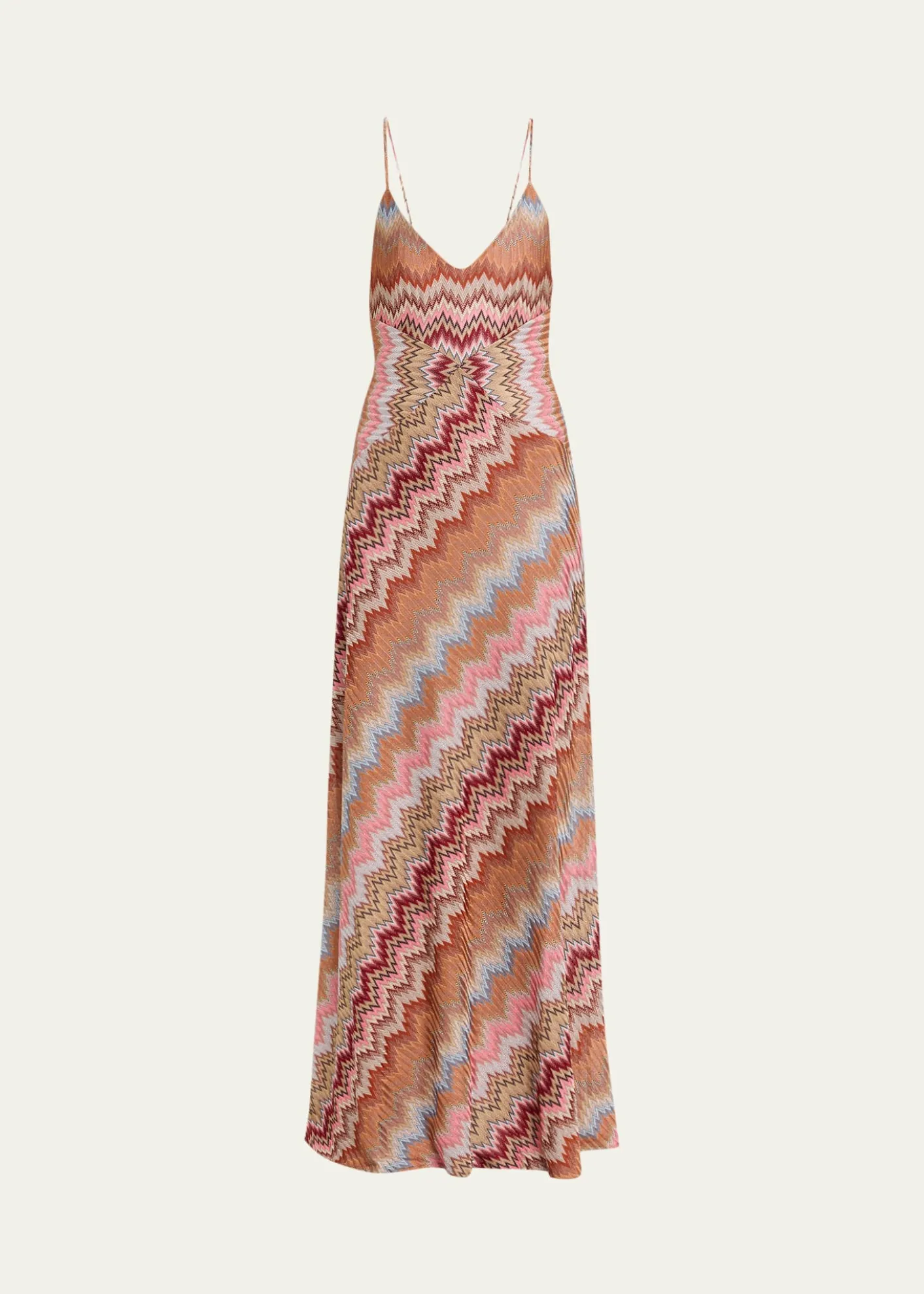 MissoniMulticolor Snake Chevron Sleeveless Gown