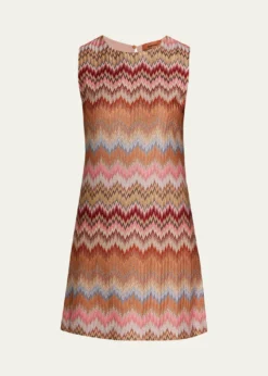 MissoniMulticolor Snake Chevron Sleeveless Mini Dress