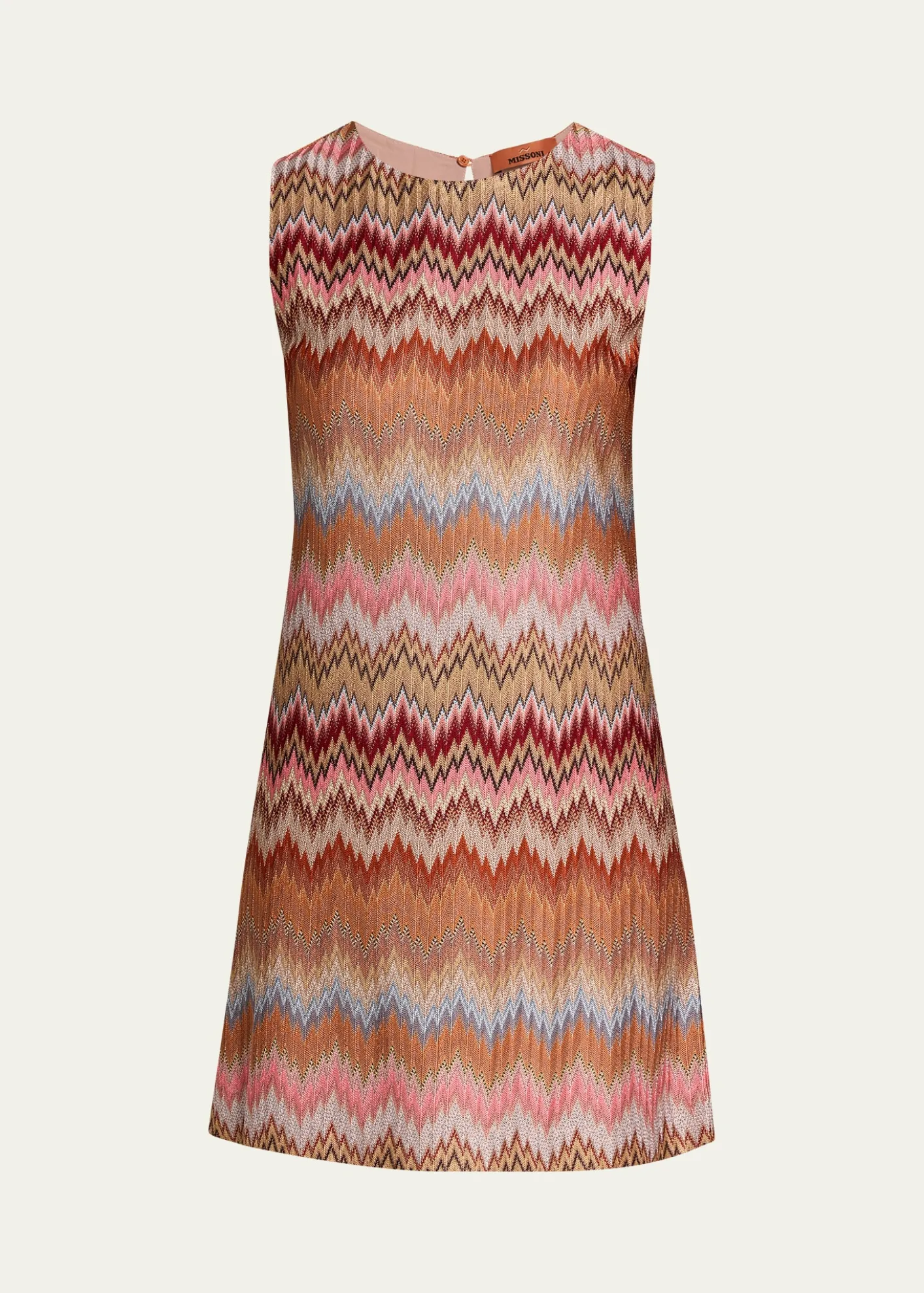 MissoniMulticolor Snake Chevron Sleeveless Mini Dress