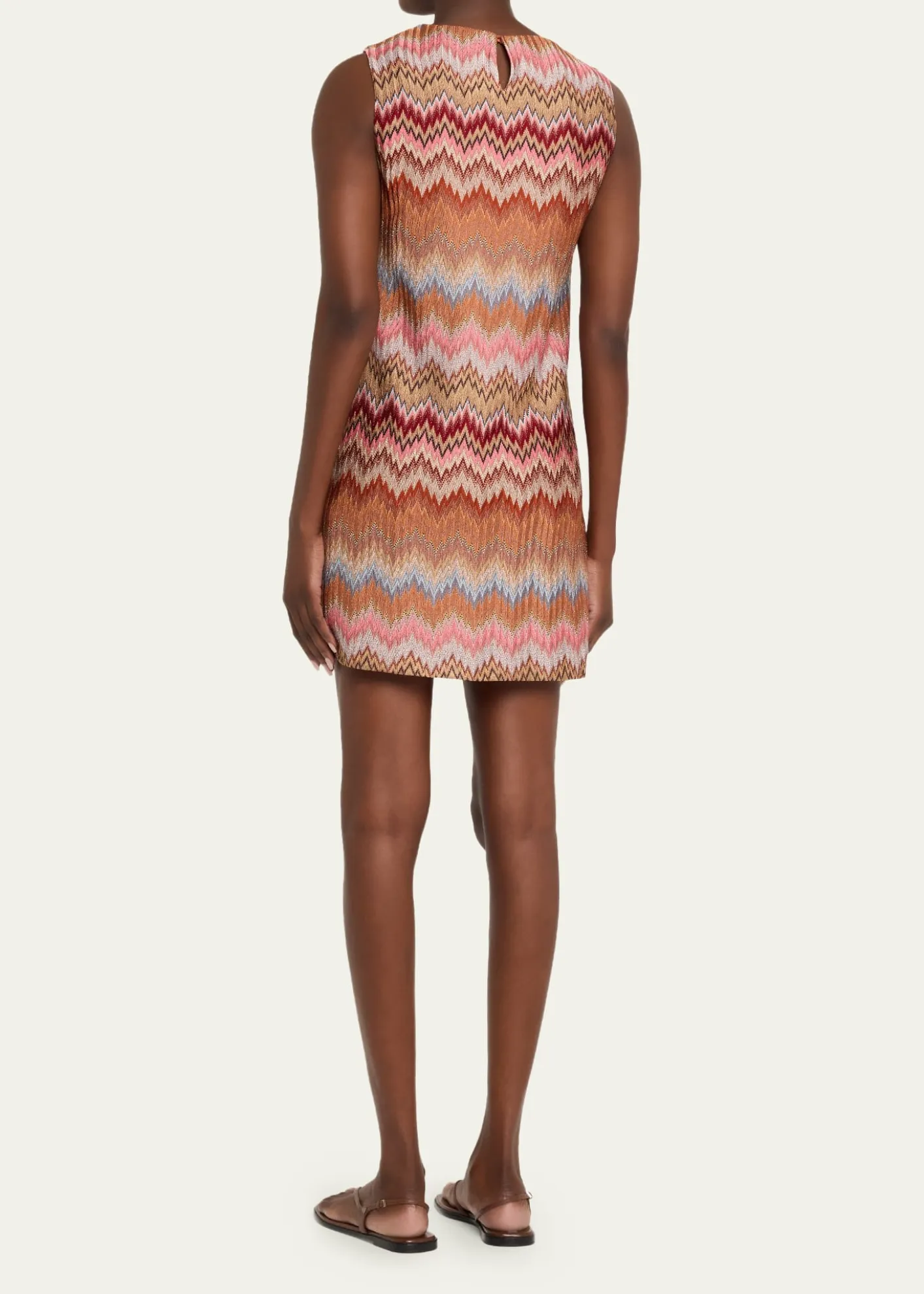 MissoniMulticolor Snake Chevron Sleeveless Mini Dress