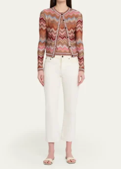 MissoniMulticolor Snake Chevron Crewneck Cardigan