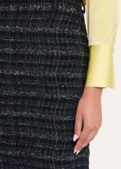 MissoniPaillette Wavy Check Tweed Midi Skirt