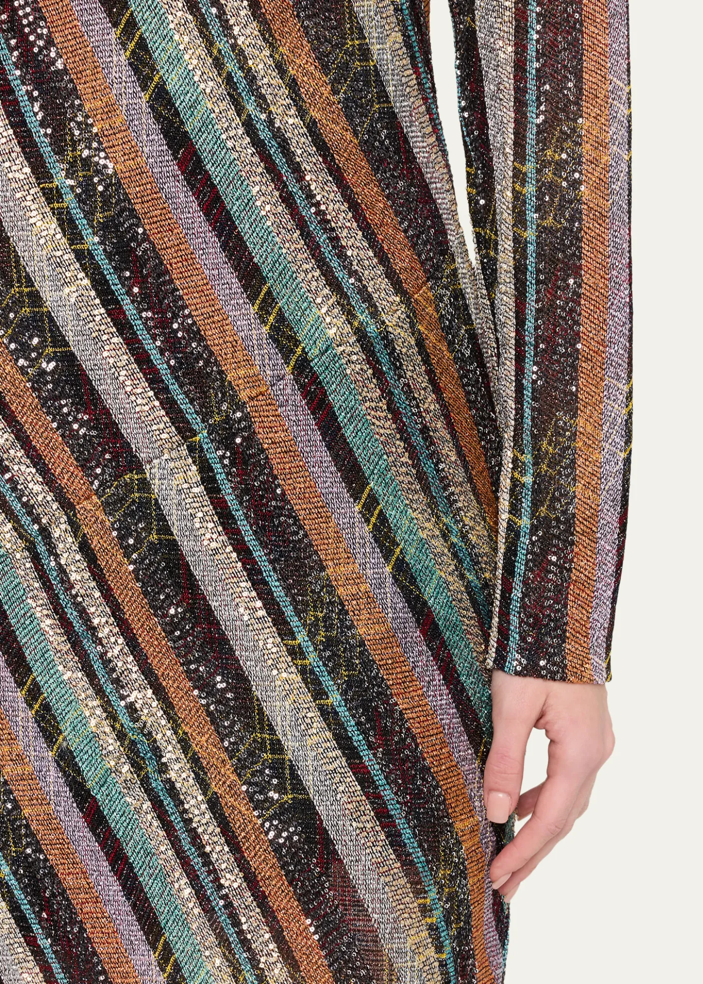 MissoniSequined Long One-Shoulder Dress