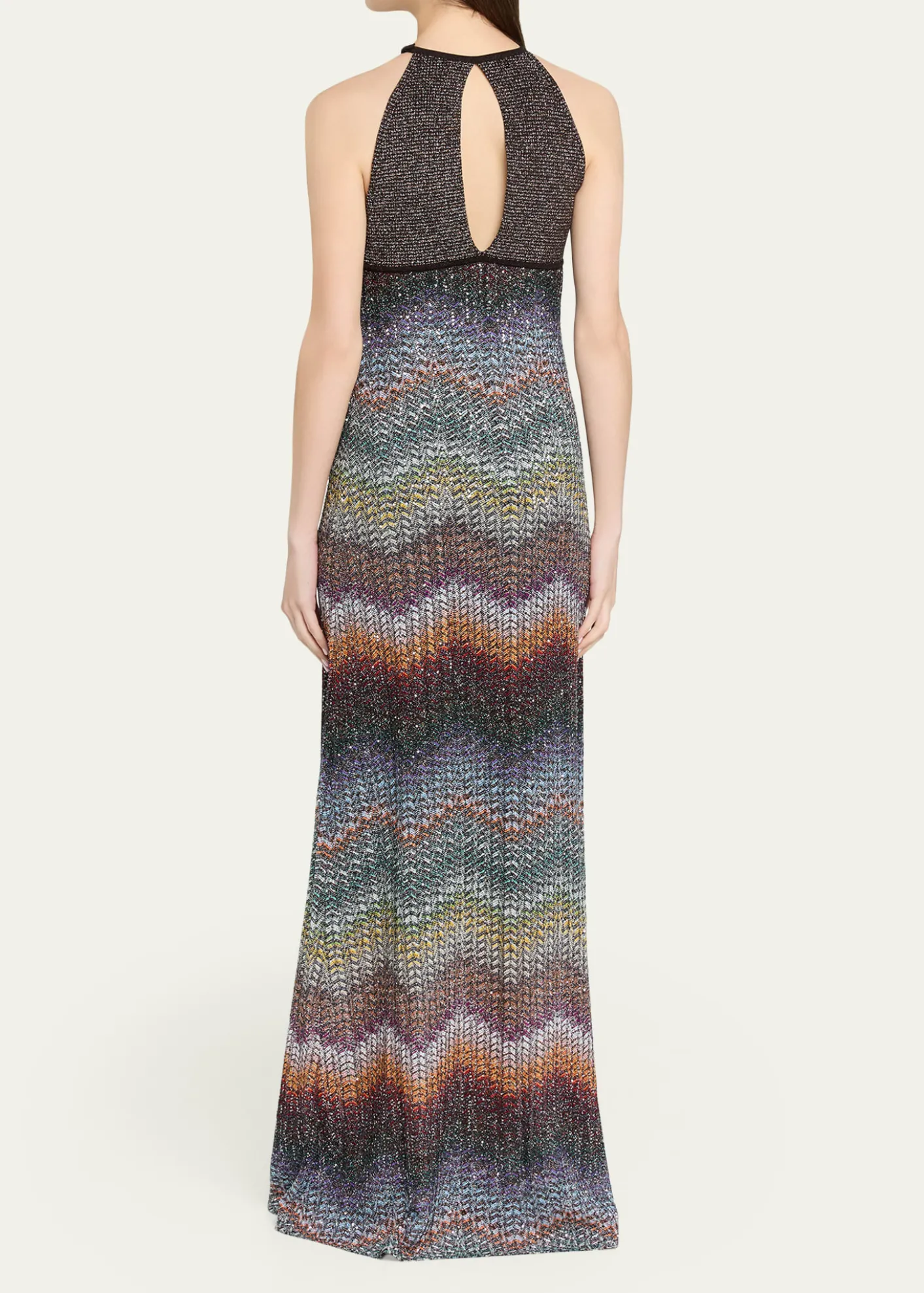 MissoniSequin Wefted Loom Knit Halterneck Gown
