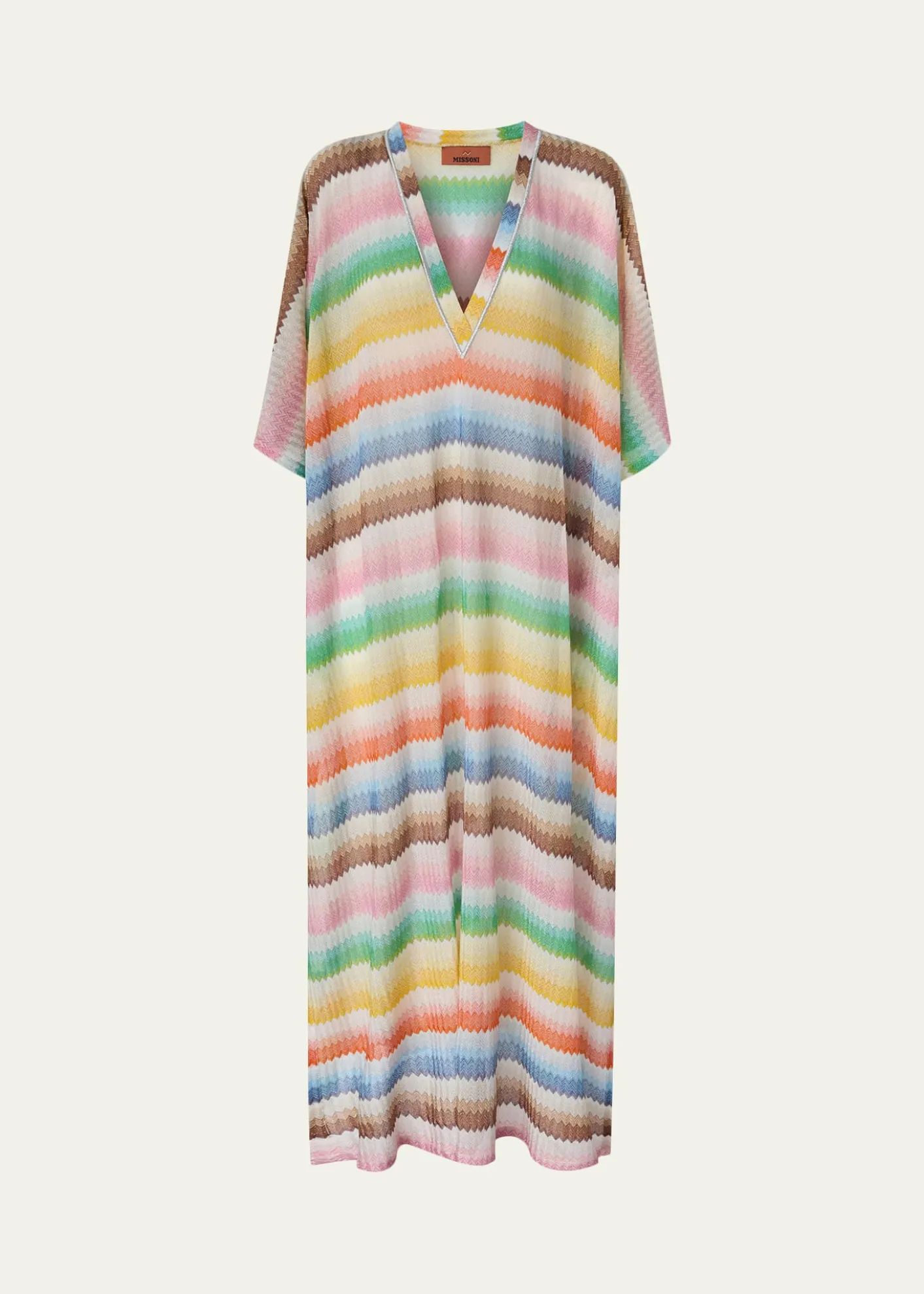 MissoniZig Zag V-Neck Maxi Beach Dress