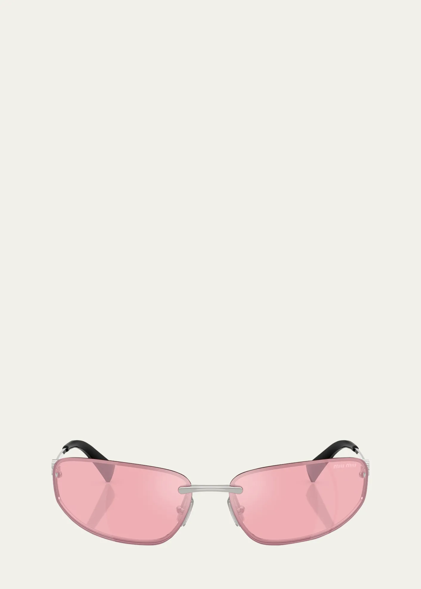 Miu MiuA50S Rimless Oval Metal Sunglasses