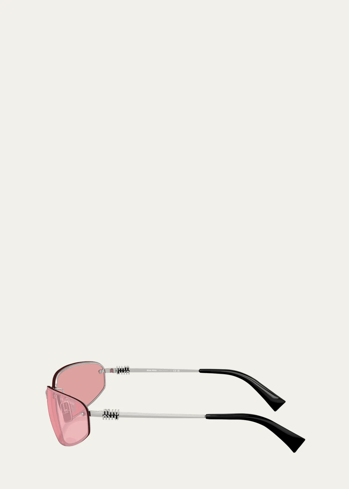 Miu MiuA50S Rimless Oval Metal Sunglasses