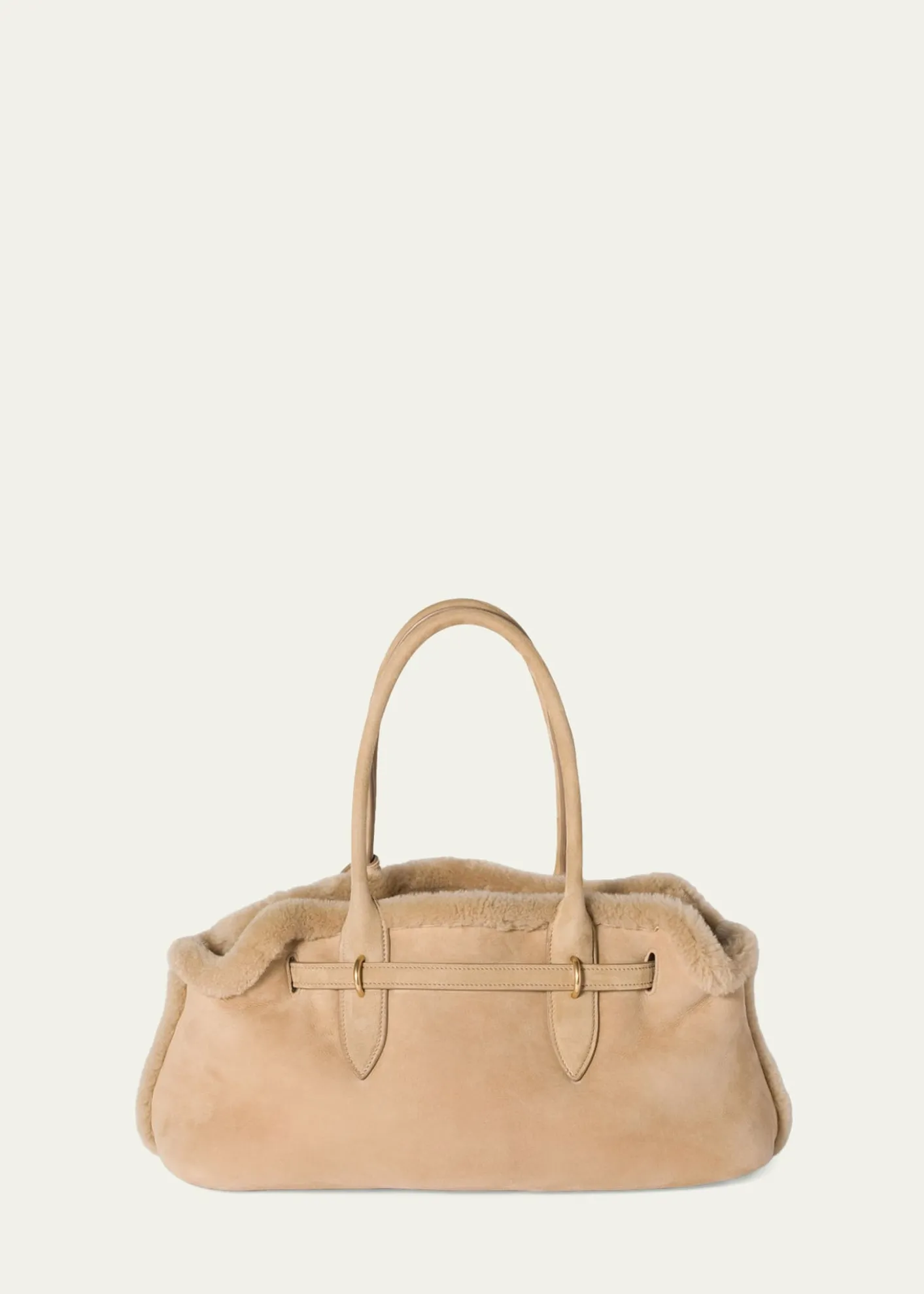 Miu MiuAventure Belted Shearling Shoulder Bag