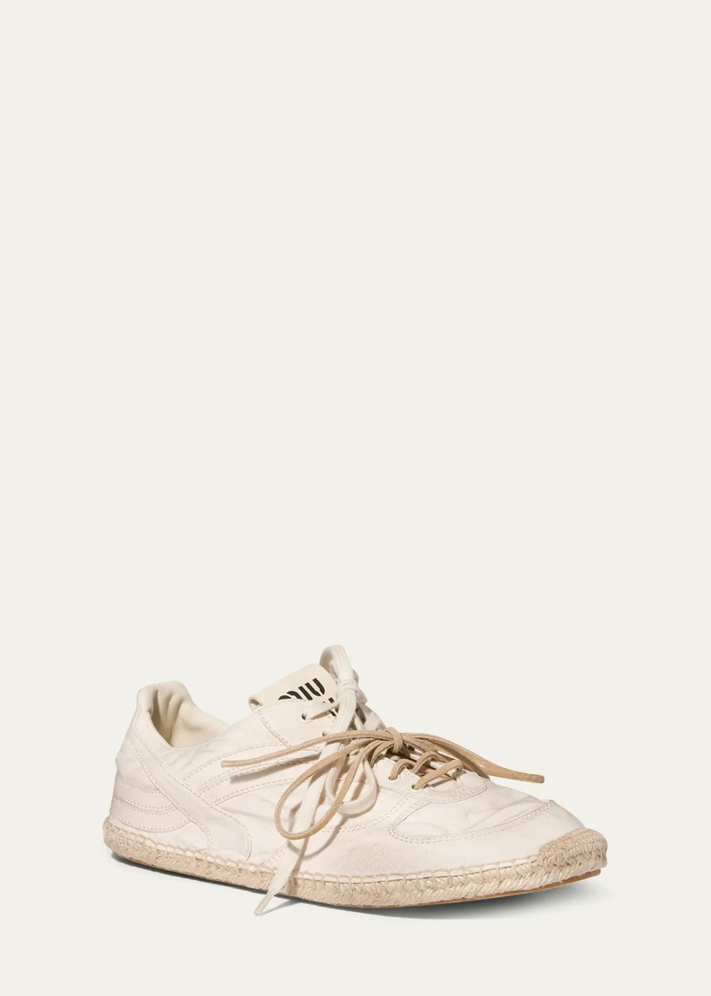 Miu MiuCanvas Espadrille Low-Top Sneakers