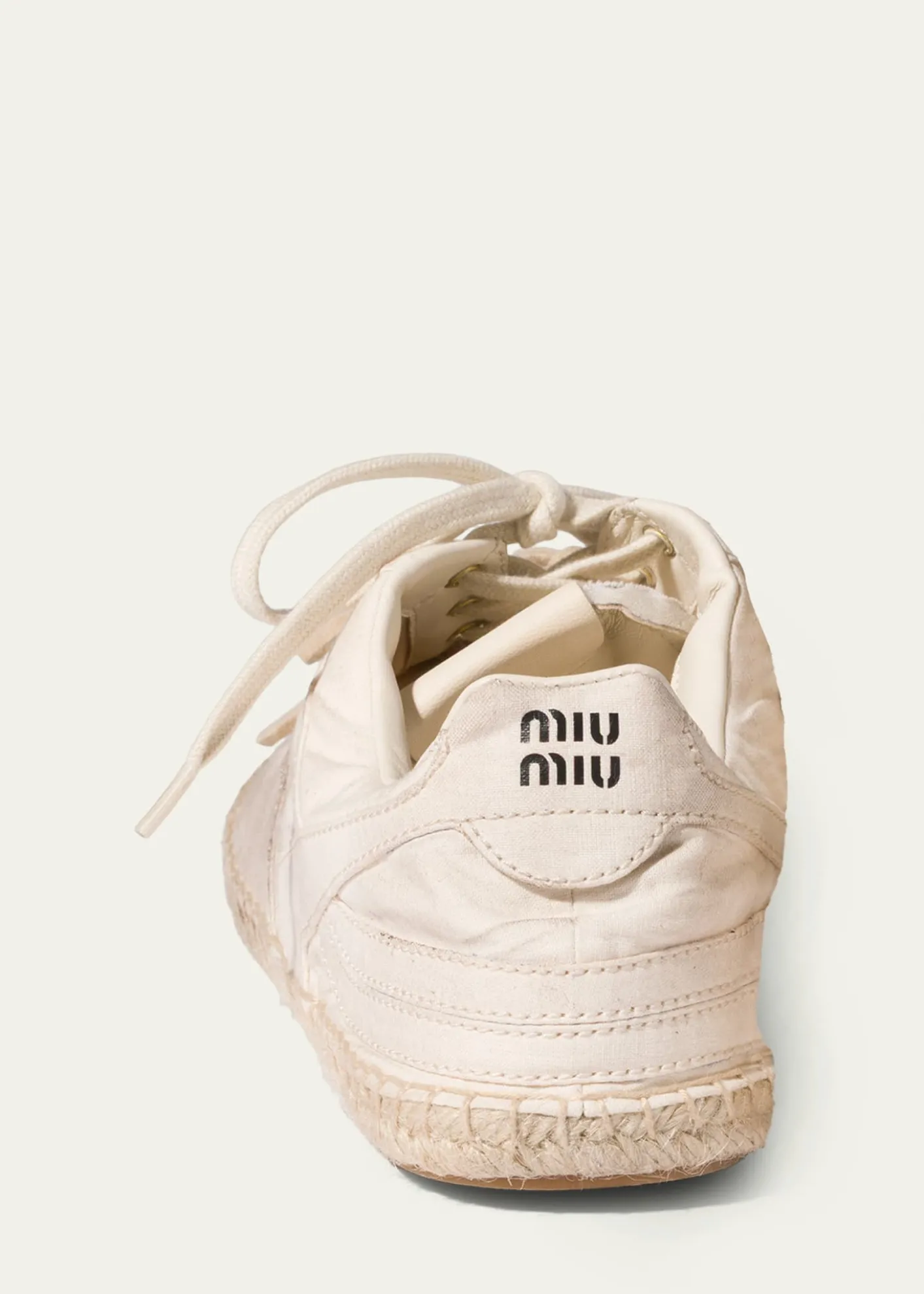 Miu MiuCanvas Espadrille Low-Top Sneakers
