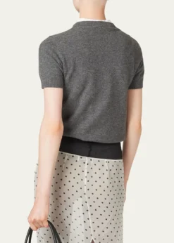 Miu MiuCashmere Short-Sleeve Sweater