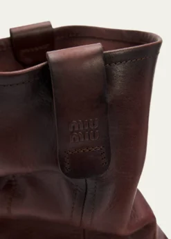 Miu MiuFoule Leather Mid-Calf Boots