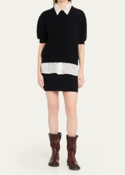 Miu MiuFoule Leather Mid-Calf Boots