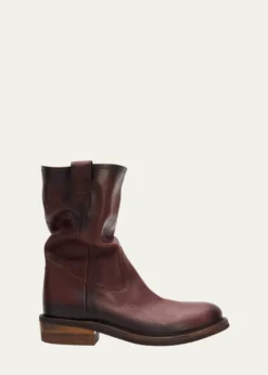 Miu MiuFoule Leather Mid-Calf Boots