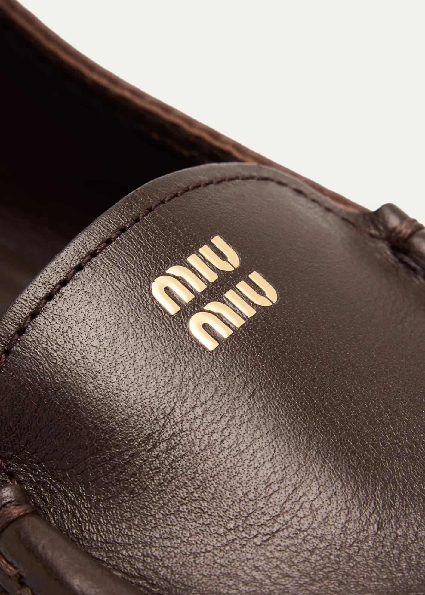 Miu MiuLeather Mary Jane Loafers