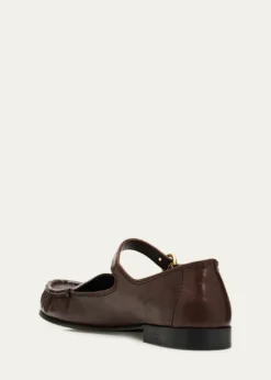 Miu MiuLeather Mary Jane Loafers