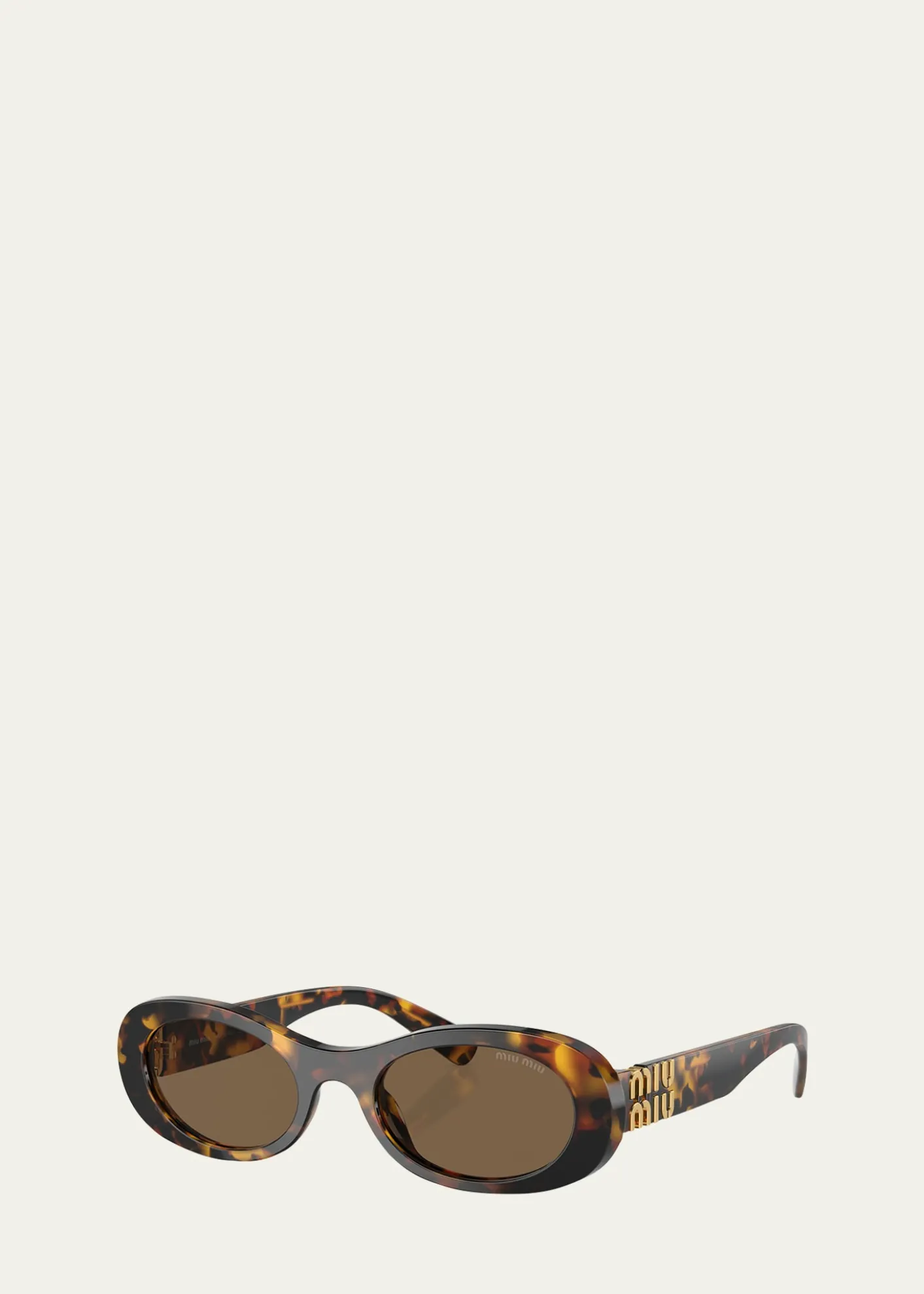 Miu MiuLogo Acetate Oval Sunglasses