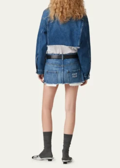 Miu MiuLogo Cropped Denim Jacket