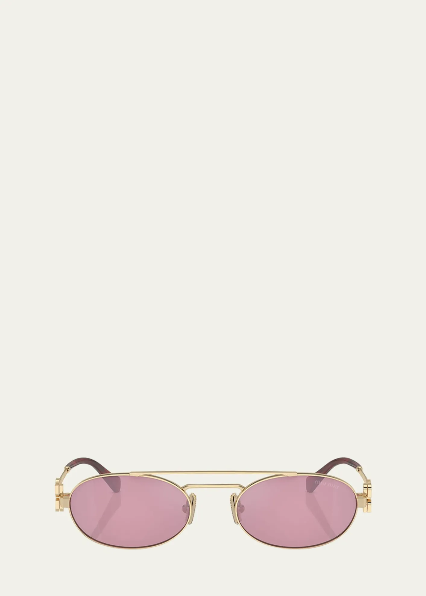 Miu MiuLogo Metal Aviator Sunglasses