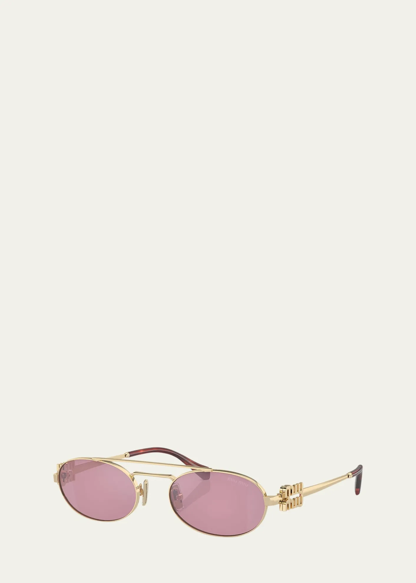 Miu MiuLogo Metal Aviator Sunglasses