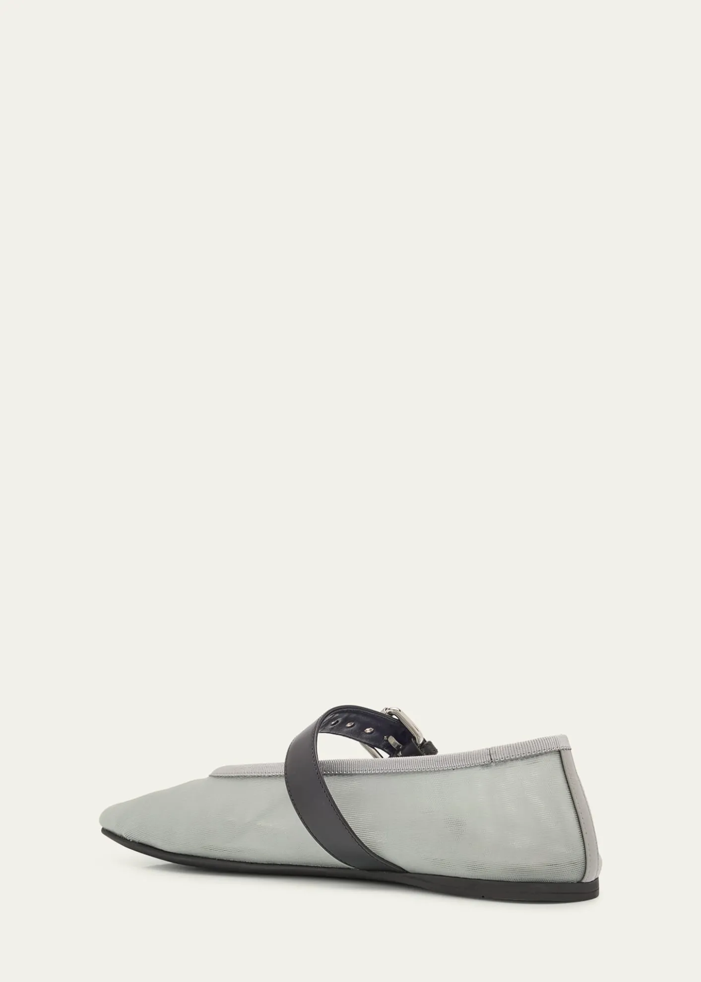 Miu MiuMesh Buckle Mary-Jane Ballerina Flats