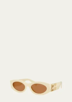 Miu Miu0MU 11WS Acetate Oval Sunglasses