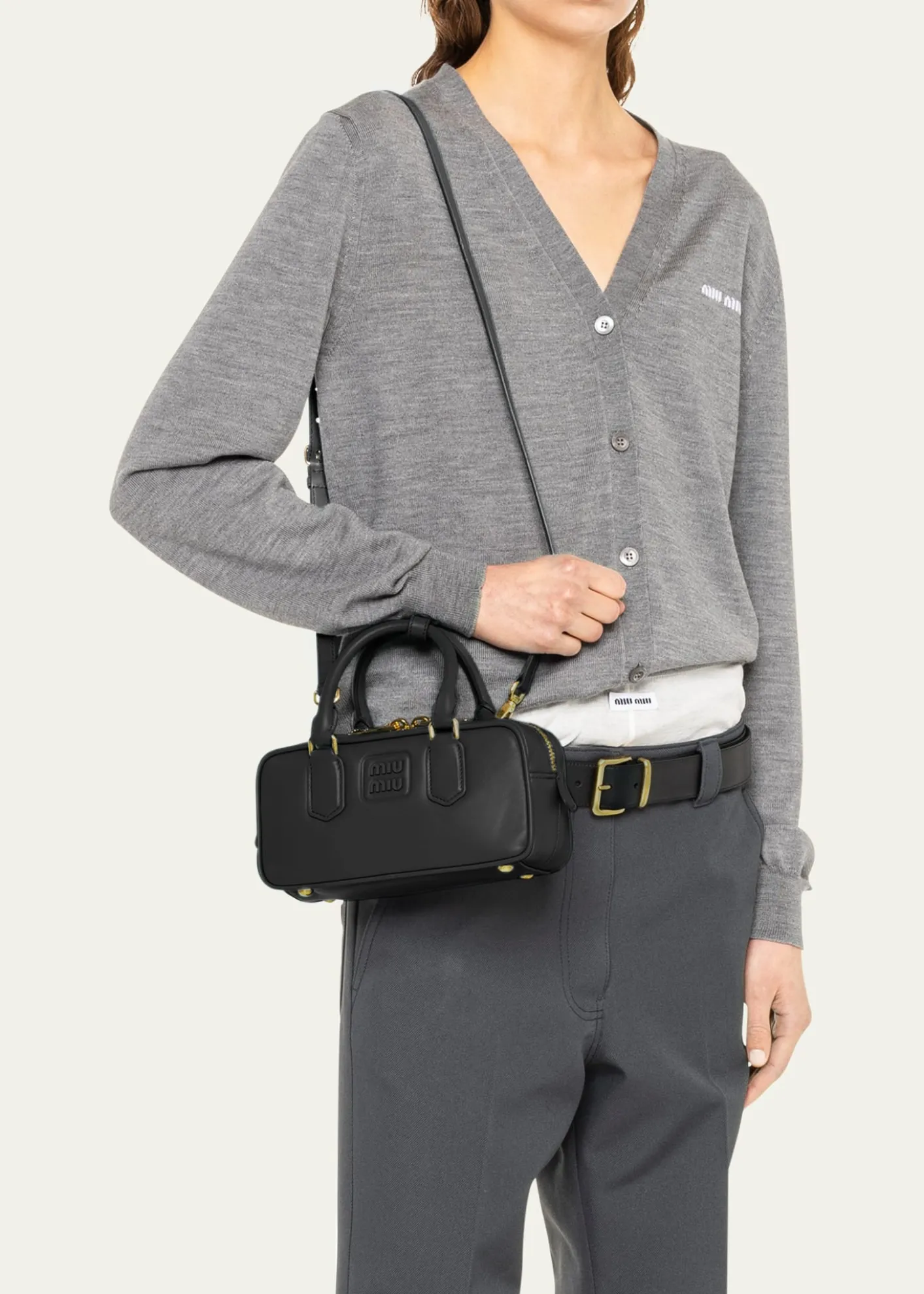 Miu MiuPadded Leather Top-Handle Bag