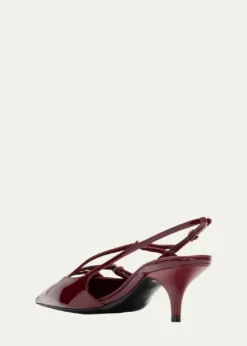 Miu MiuPatent Buckle-Trio Slingback Pumps