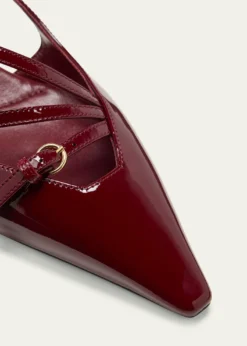 Miu MiuPatent Buckle-Trio Slingback Pumps