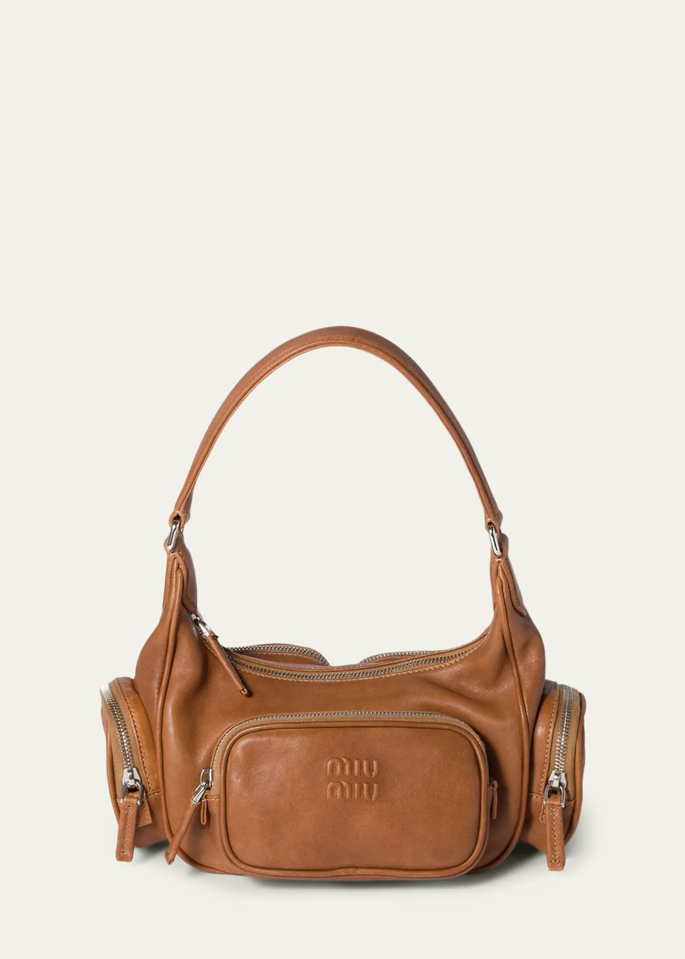 Miu MiuPocket Nappa Leather Shoulder Bag