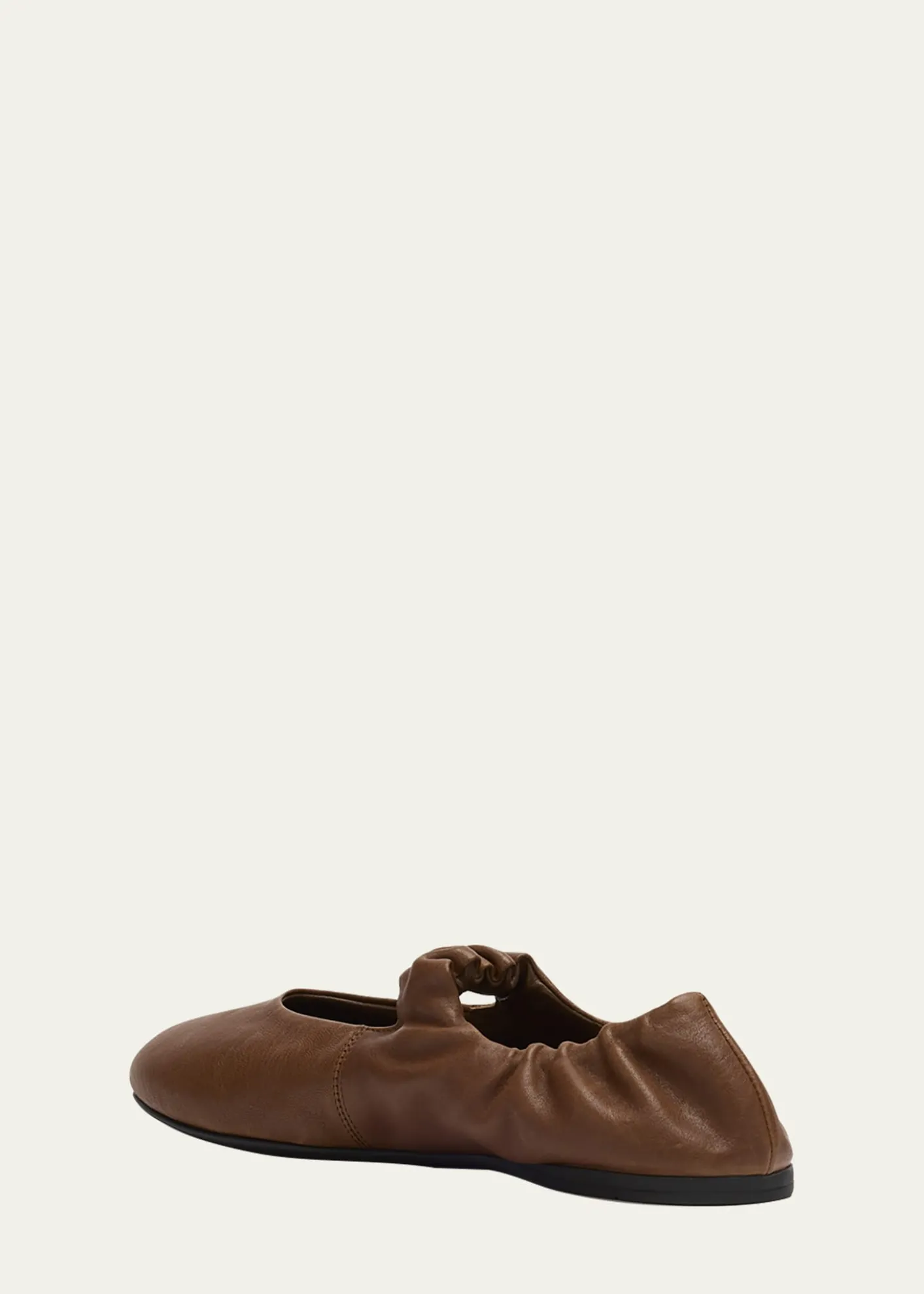 Miu MiuRuched Leather Ballerina Flats