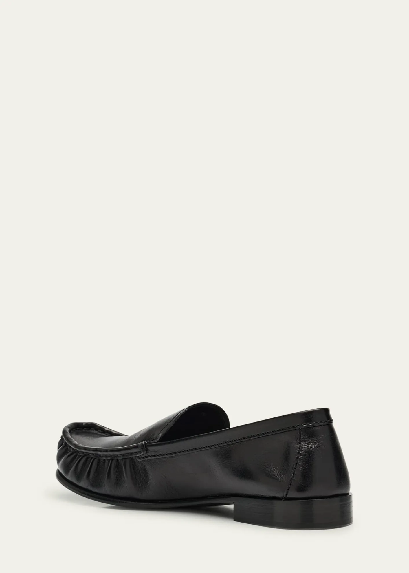 Miu MiuRuched Leather Mocassin Loafers